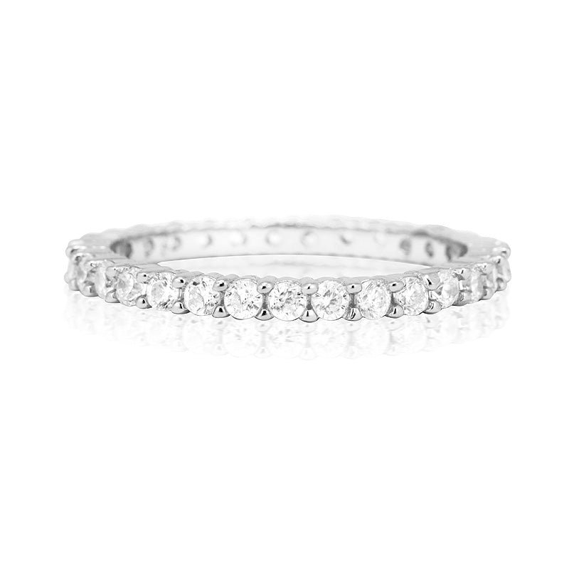 925 Sterling Silver CZ Elle Full Eternity Band 2