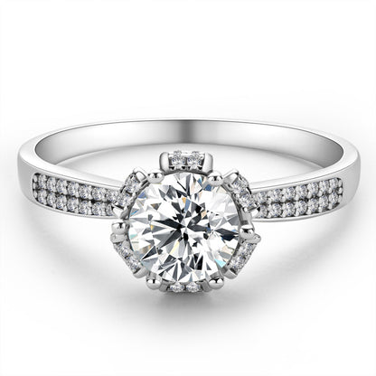 925 Silver Sterling Classic Round Cut CZ Ring 6