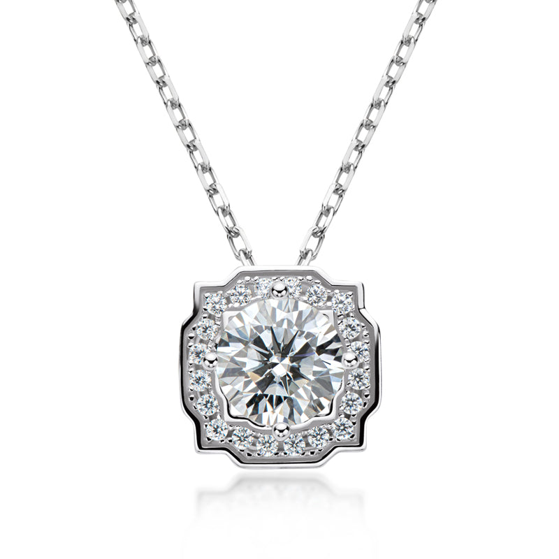 925 Sterling Silver Classic Brilliant Round CZ Pendant Necklace 2