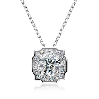 925 Sterling Silver Classic Brilliant Round CZ Pendant Necklace 2