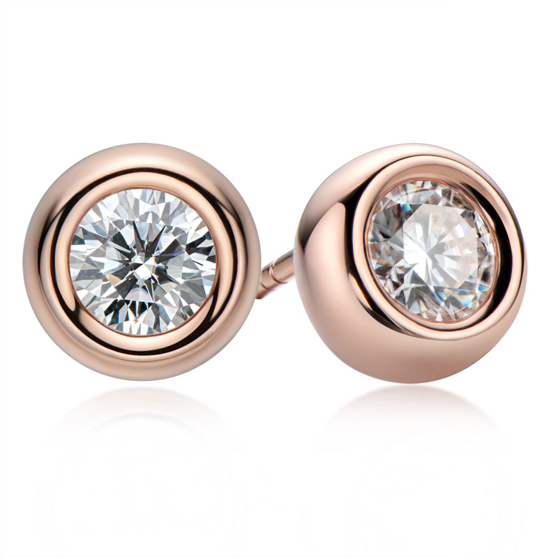 925 Sterling Silver Classic Round Cut Stud Earrings 2