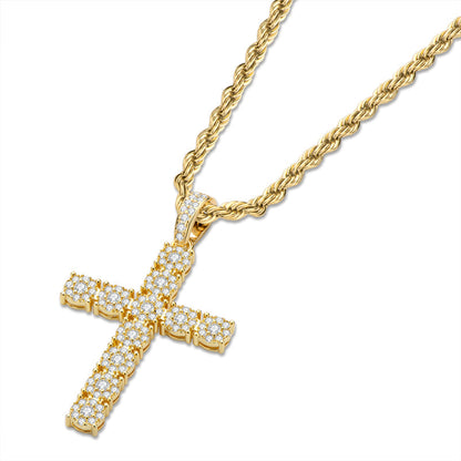 925 Sterling Silver Personalized Cross Long Chain Cool Men Pendant Necklace 4