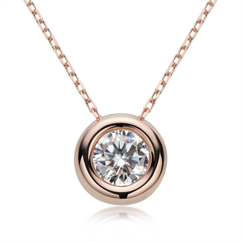 925 Sterling Silver Classic Round Cut CZ Necklace 5