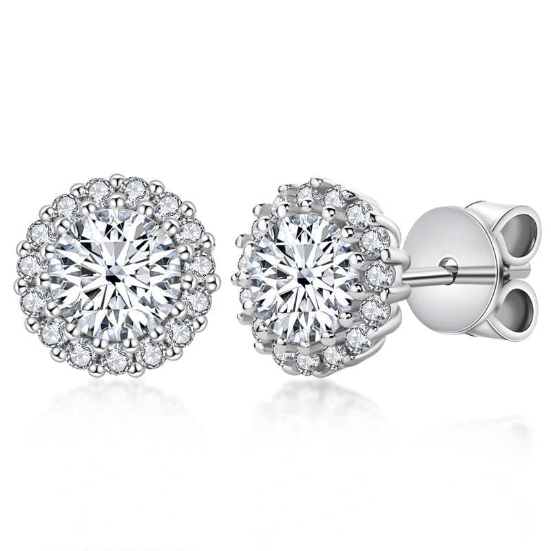 925 Sterling Silver Round Cubic Zirconia Stud Earrings 5