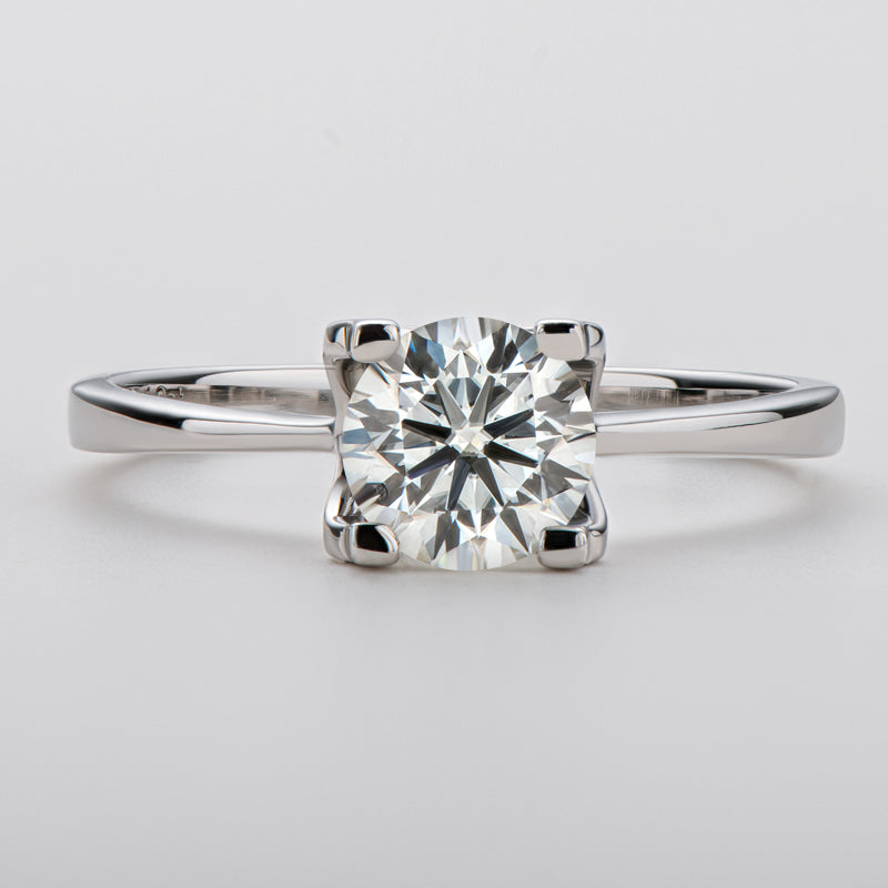 925 Sterling Silver Classic Round Cut CZ Solitaire Ring 8