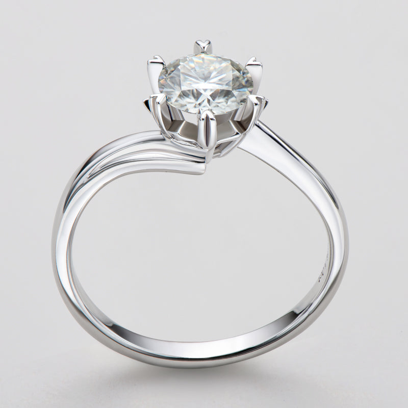 925 Sterling Silver Classic Round Cut CZ Solitaire Ring 7