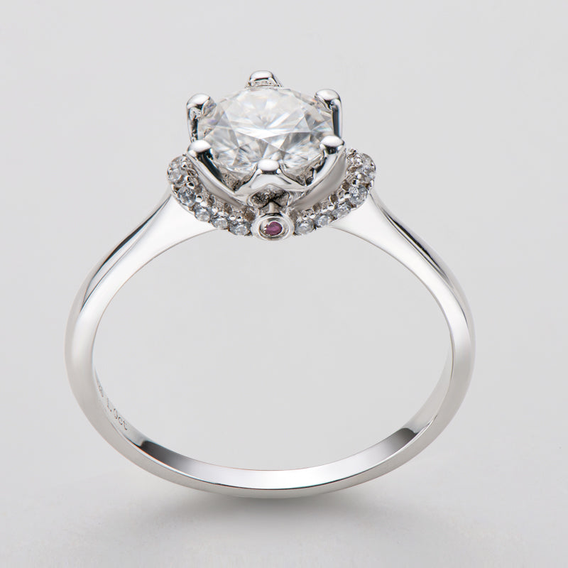 925 Sterling Silver  Classic Round Cut CZ Love Solitaire Ring 7