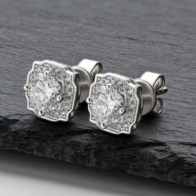 925 Sterling Silver Classic Round Cut Stud Earrings 4