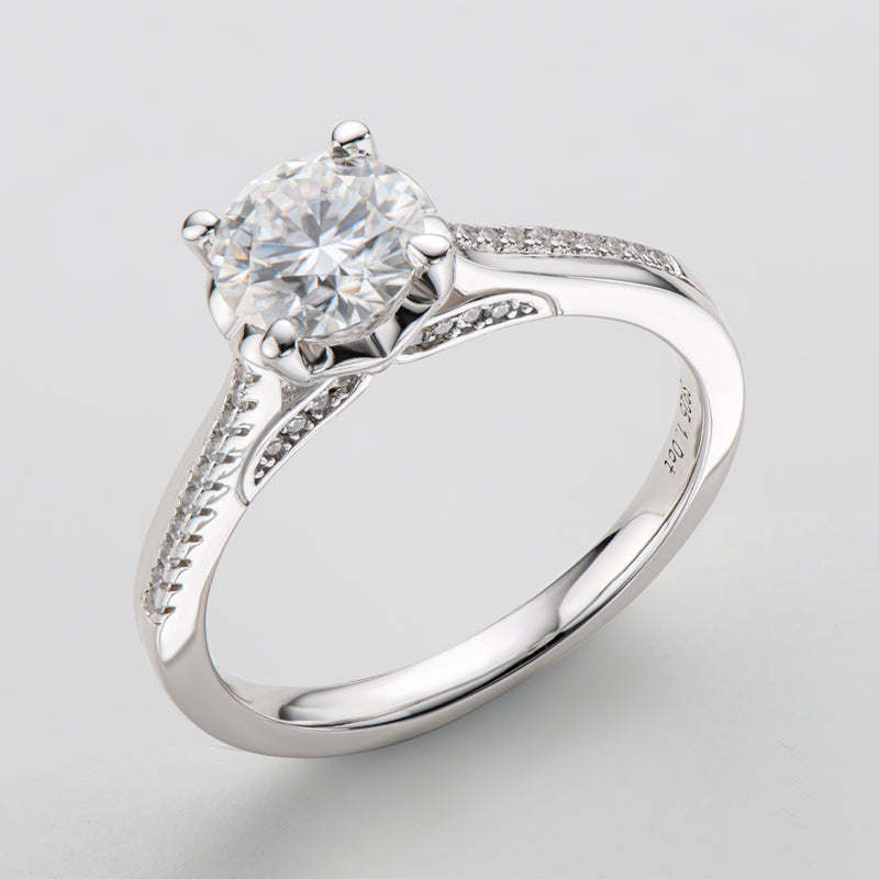 925 Sterling Silver Classic Round Cut CZ Ring 6