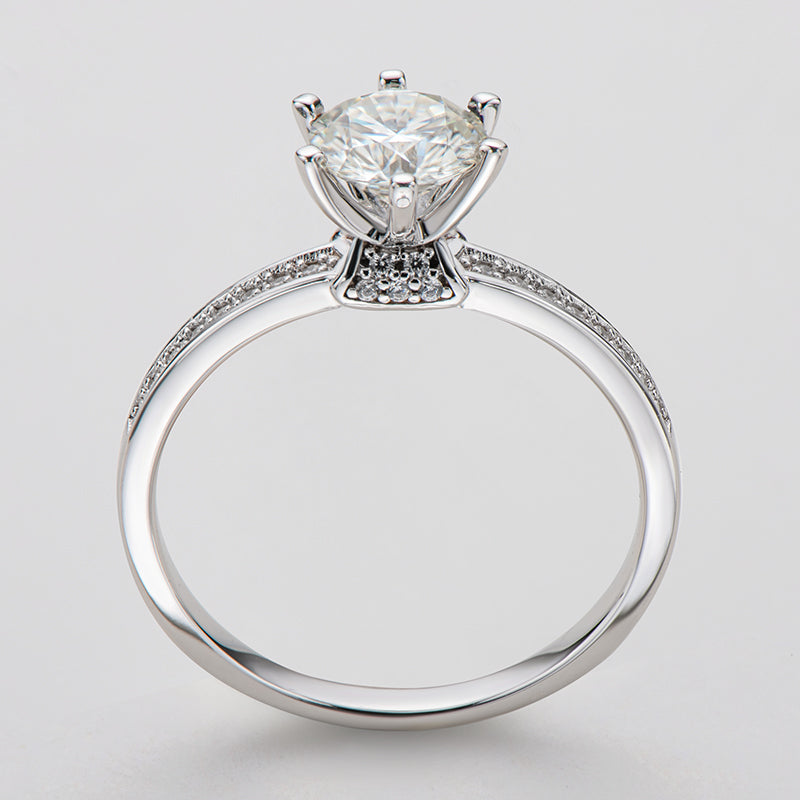 925 Sterling Silver Classic Round Cut CZ Solitaire Rings 8