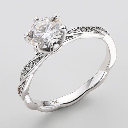 925 Sterling Silver Classic Round Cut CZ Happy Solitaire Rings 9