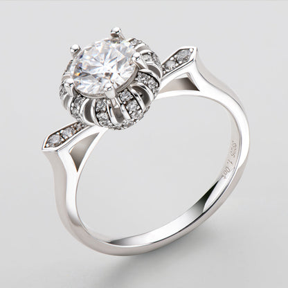 925 Silver Sterling Classic Round Cut CZ Ring 8