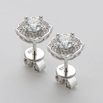 925 Sterling Silver Classic Round Cut Stud Earrings 6