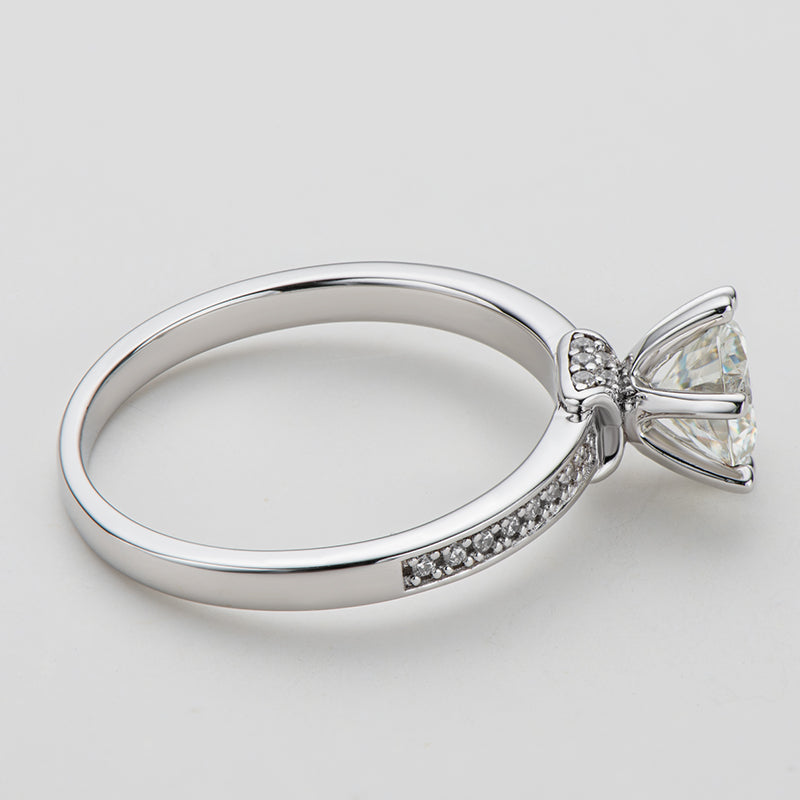 925 Sterling Silver Classic Round Cut CZ Solitaire Rings 9