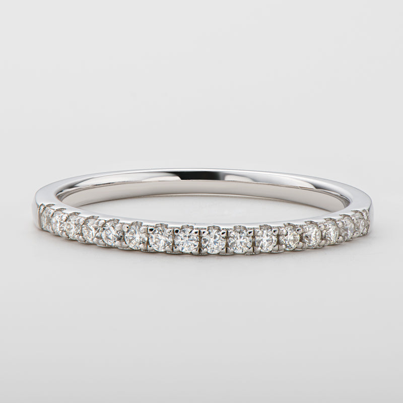 925 Sterling Silver Round Cut Cz Half Eternity Ring 7