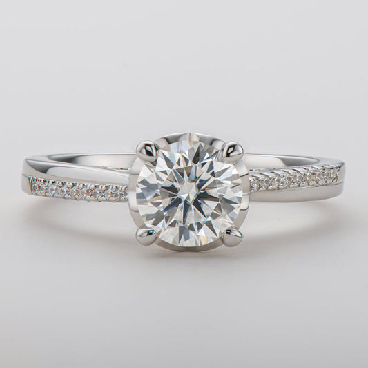 925 Sterling Silver Classic Round Cut CZ Ring 1