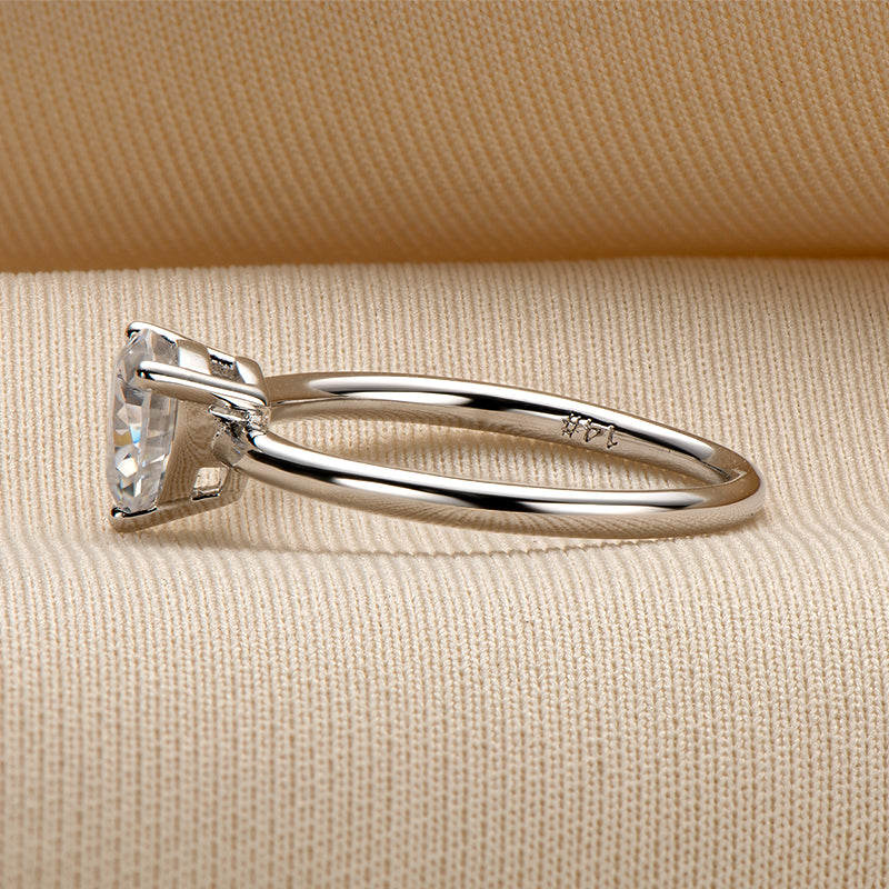 925 Sterling Silver Trillion Cut CZ Solitaire Ring 5