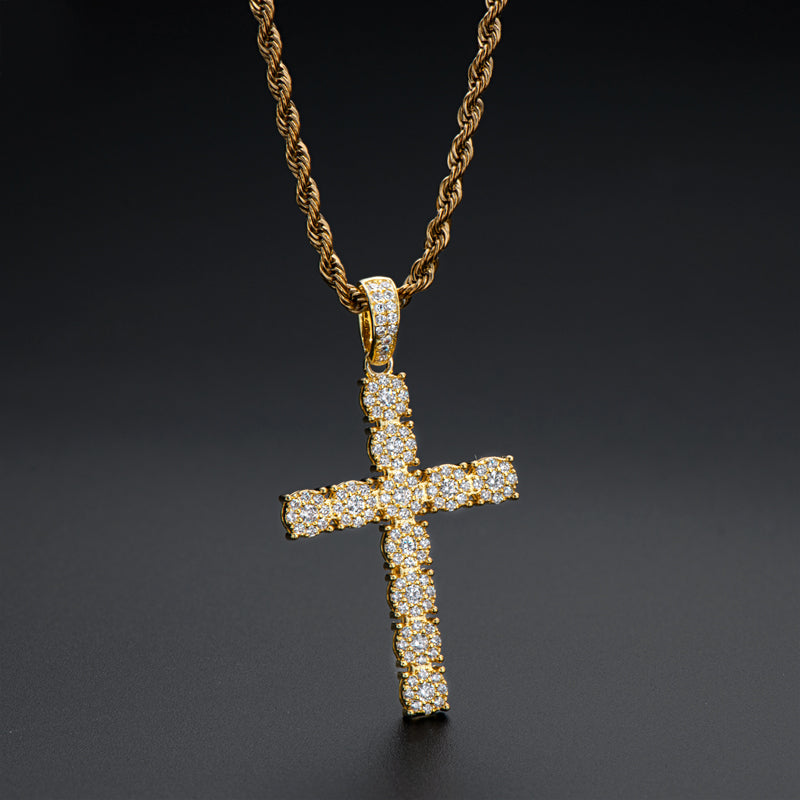 925 Sterling Silver Personalized Cross Long Chain Cool Men Pendant Necklace 5