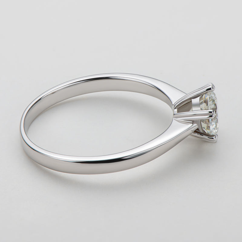 925 Sterling Silver Classic Round Cut CZ Six Prong Solitaire Ring 13