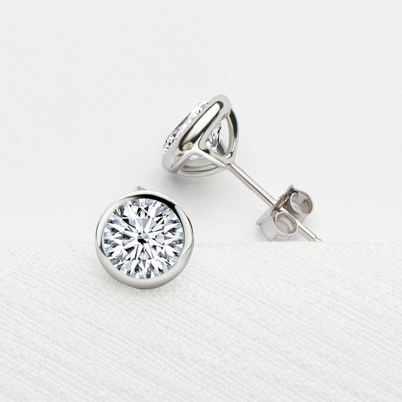 925 Sterling Silver Brilliant Round Cut Cubic Zirconia Stud Earrings 8