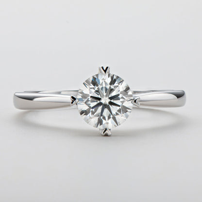 925 Sterling Silver  Classic Round Cut CZ Four Prong Solitaire Ring 11