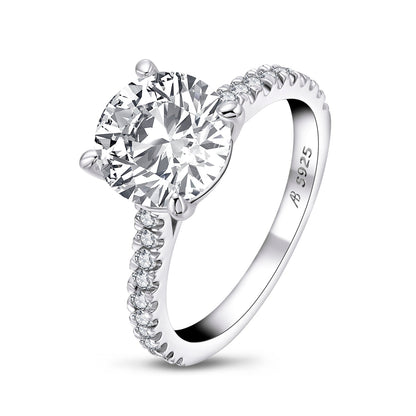 925 Sterling Silver Round 3-carat Women's Ring 1