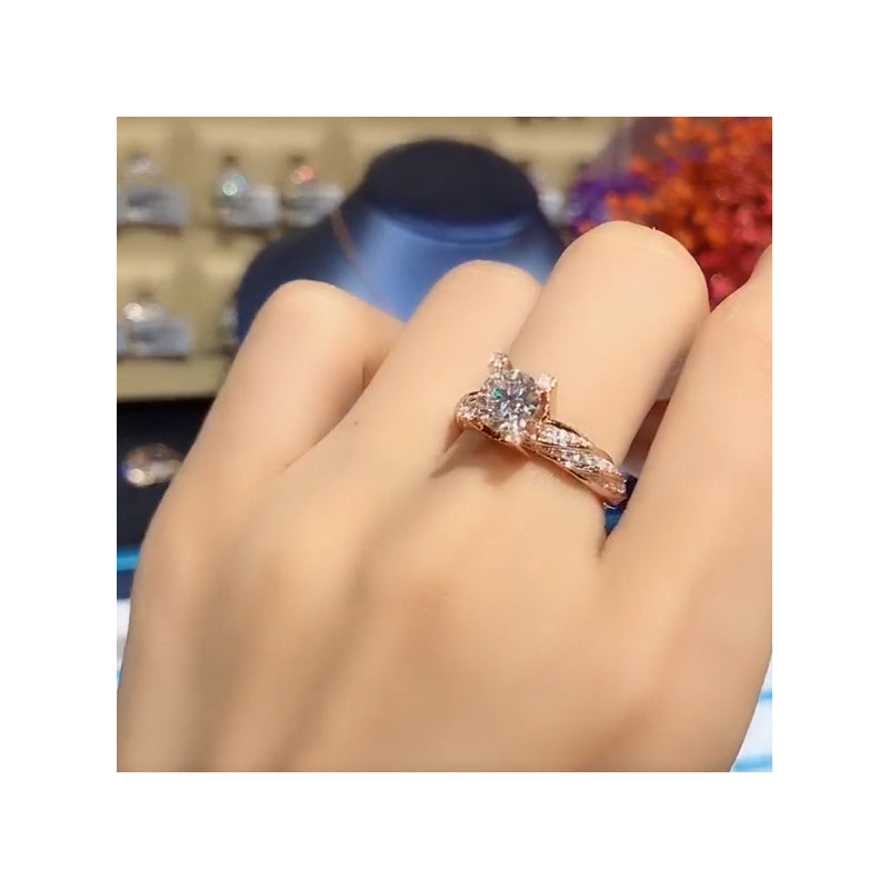 925 Sterling Silver Round Brilliant Cut CZ Ring 7