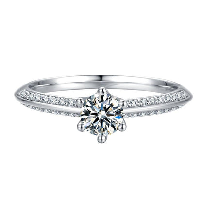 925 Sterling Silver Classic Round Cut CZ Ring 2