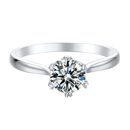 925 Sterling Silver Solitaire Round Cut Cz Ring 3