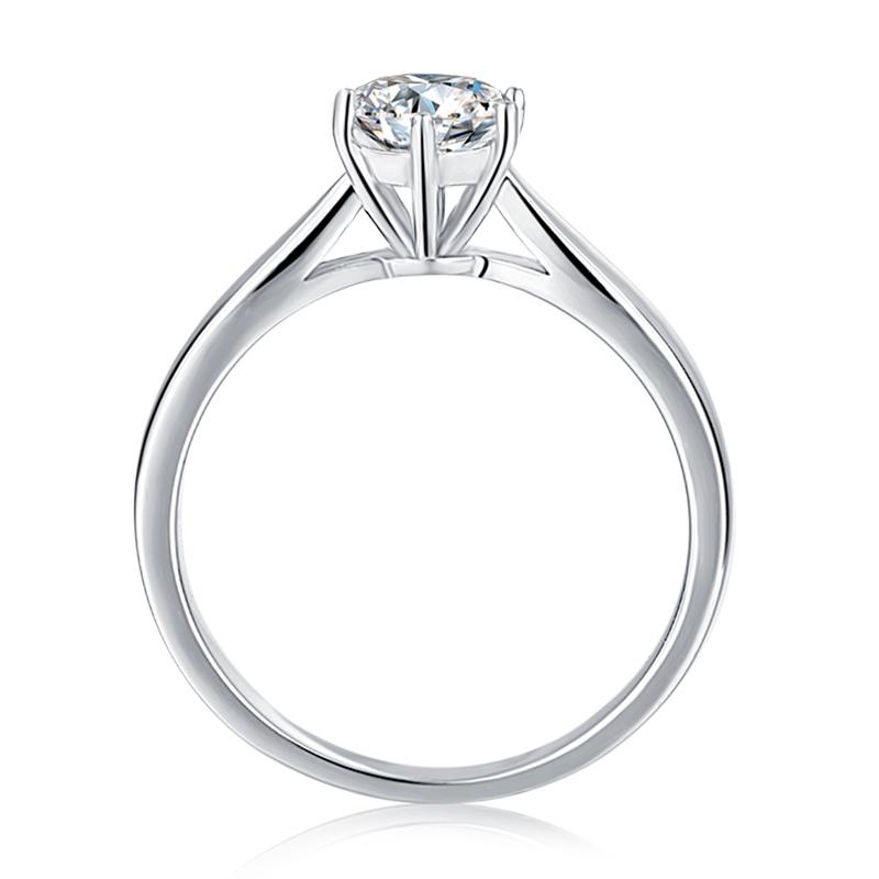 925 Sterling Silver Round Cut CZ Solitaire Ring 3