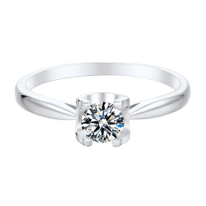 925 Sterling Silver Round Cut CZ Solitaire Ring 3