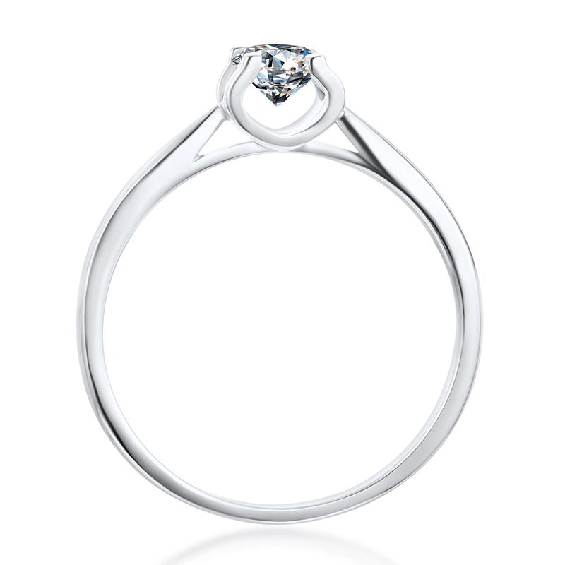 925 Sterling Silver Round Cut CZ Solitaire Ring 2