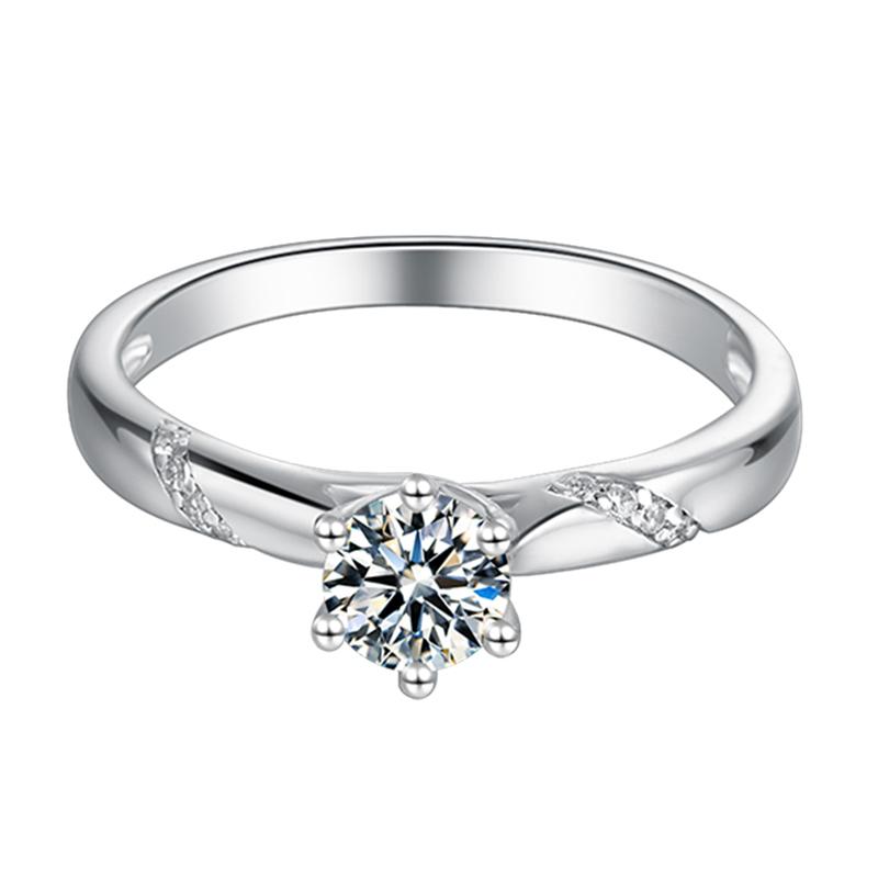 925 Sterling Silver Round Cut CZ Ring 2