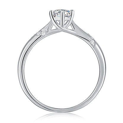 925 Sterling Silver Round Cut CZ Ring 6