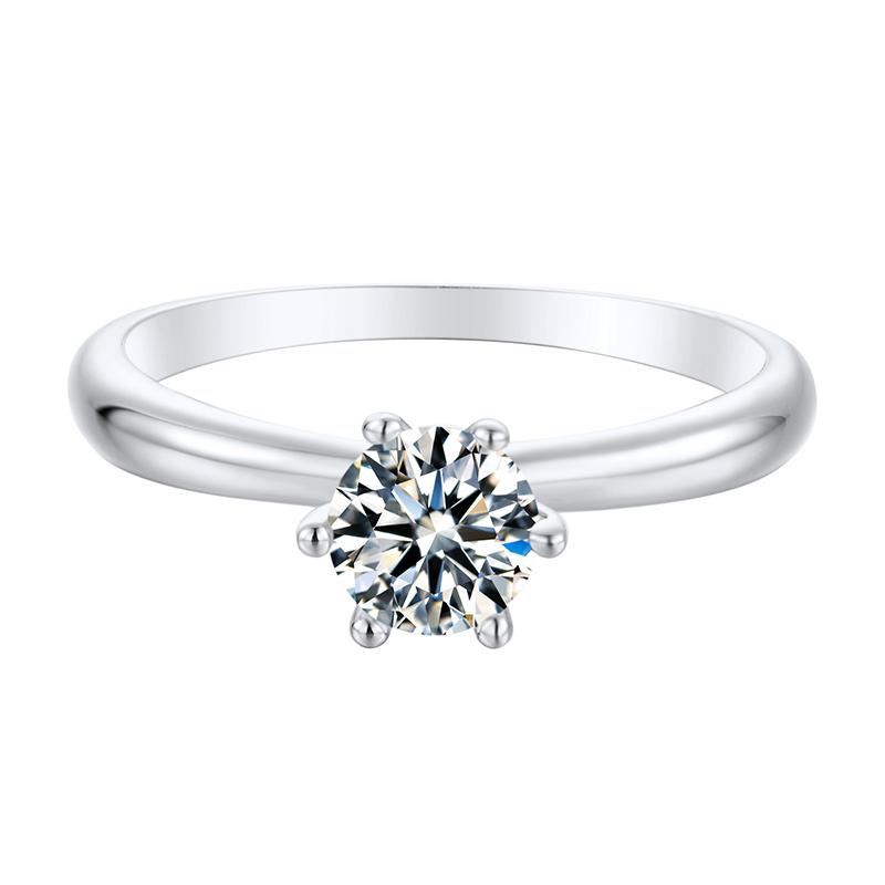 925 Sterling Silver Round Cut CZ Solitaire Ring 2