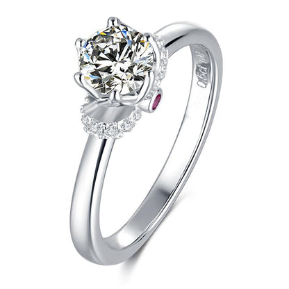 925 Sterling Silver Round Cut CZ Ring 1