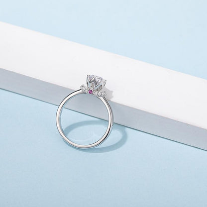 925 Sterling Silver Round Cut CZ Ring 5