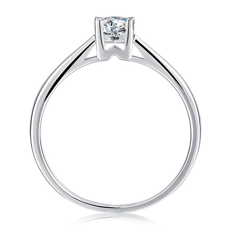 925 Sterling Silver Round Cut CZ Solitaire Ring 5