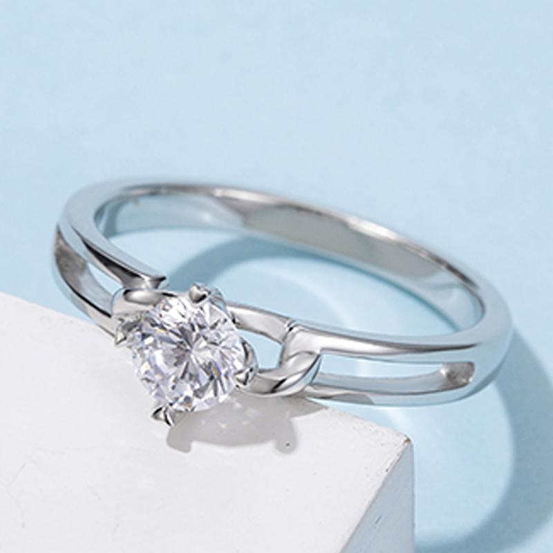 925 Sterling Silver Classic Round Cut CZ Ring 3