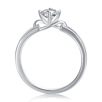 925 Sterling Silver Classic Round Cut CZ Ring 6