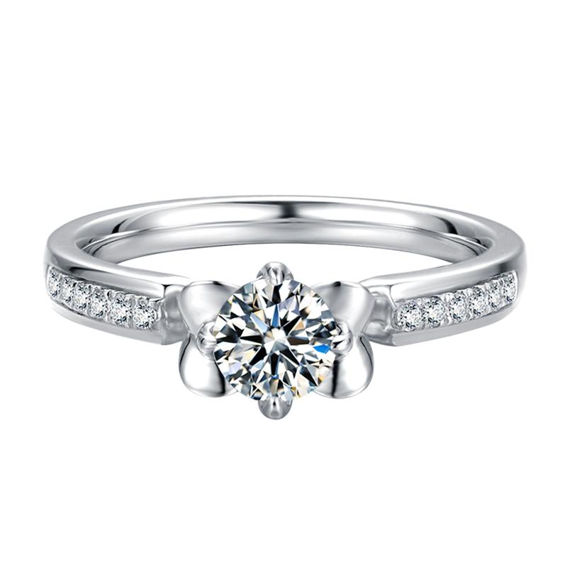 925 Sterling Silver  Classic Round Cut CZ Ring 2