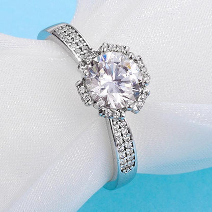 925 Silver Sterling Classic Round Cut CZ Ring 5