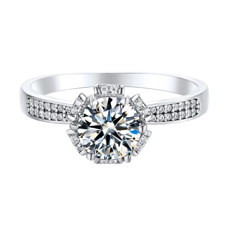 925 Silver Sterling Classic Round Cut CZ Ring 2