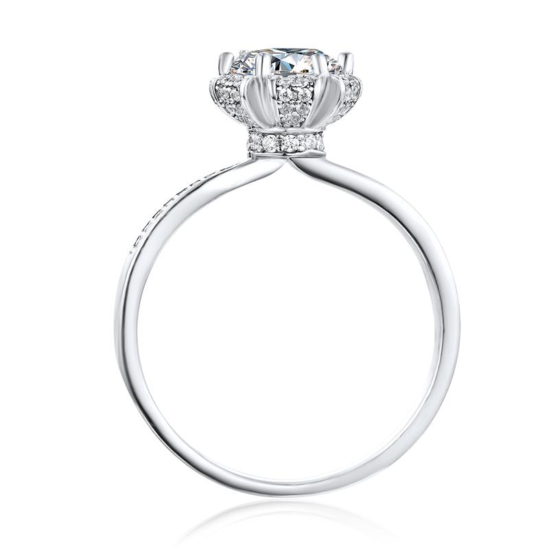 925 Silver Sterling Classic Round Cut CZ Ring 3