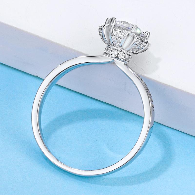 925 Silver Sterling Classic Round Cut CZ Ring 4