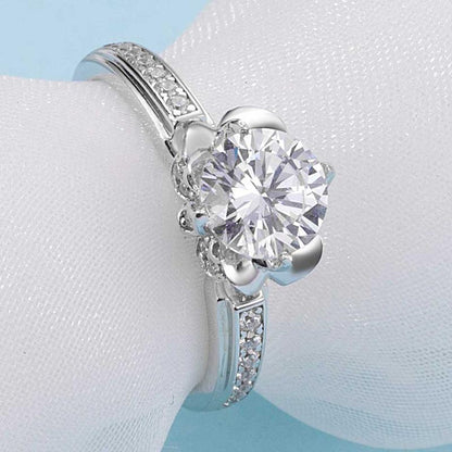 925 Silver Sterling Classic Round Cut CZ Ring 5