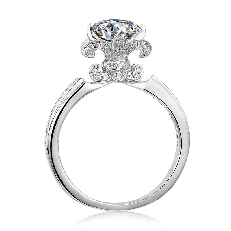 925 Silver Sterling Classic Round Cut CZ Ring 2