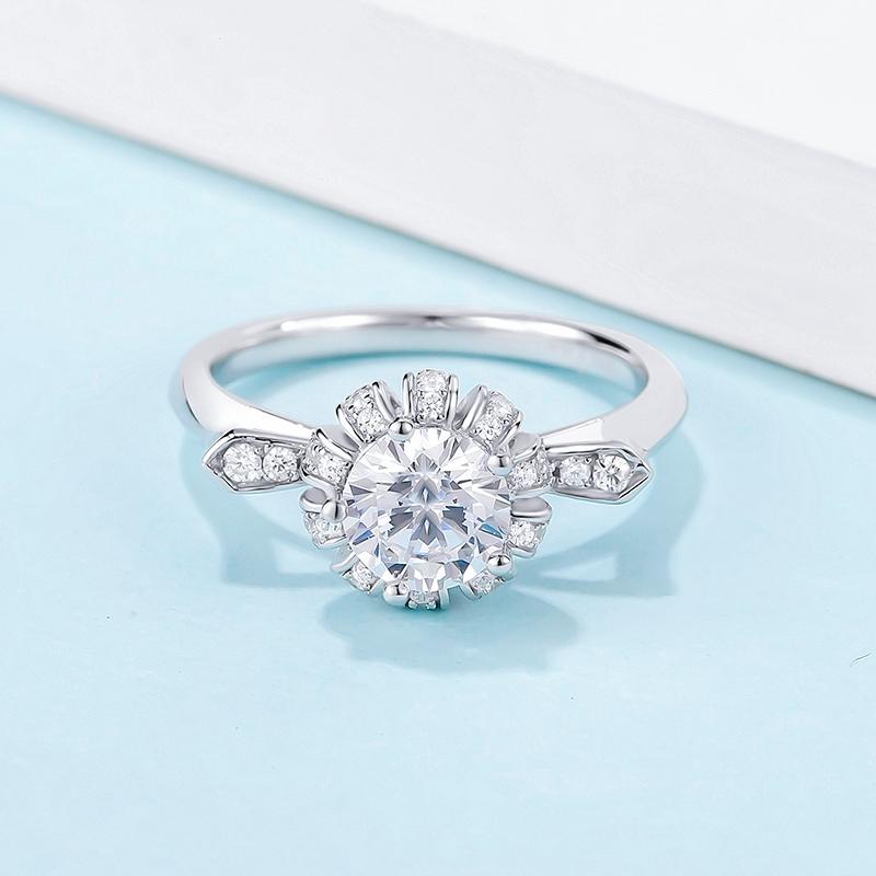 925 Silver Sterling Classic Round Cut CZ Ring 4