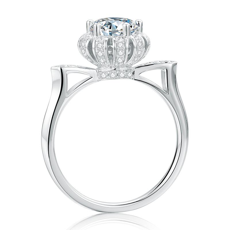 925 Silver Sterling Classic Round Cut CZ Ring 3