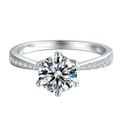 925 Silver Sterling Classic Round Cut CZ Ring 3